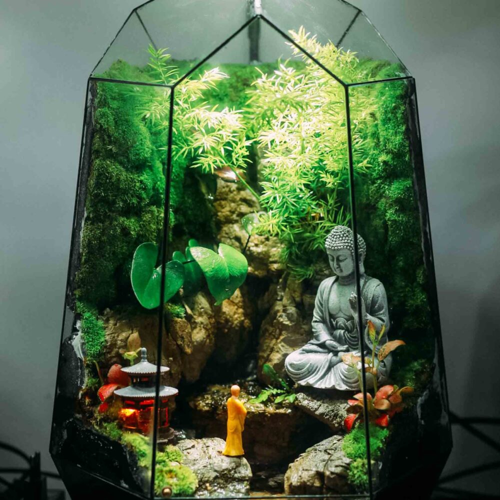 Bể Tiểu Cảnh Bái Phật 28x28x43cm