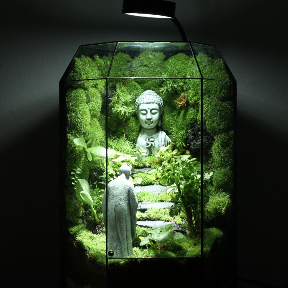 Thiền Sư Bái Phật 24x24x38cm