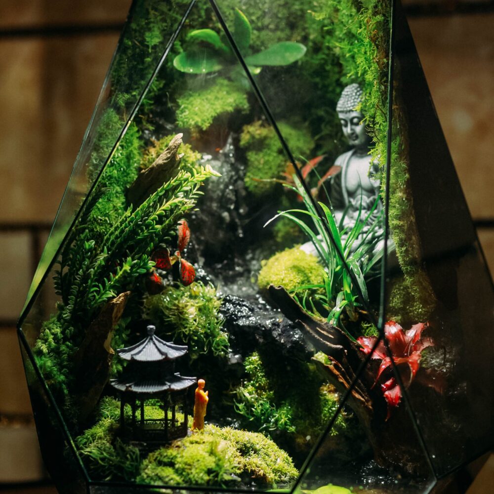 Thiền Sư Bái Phật Thác Khói 22x22x36cm