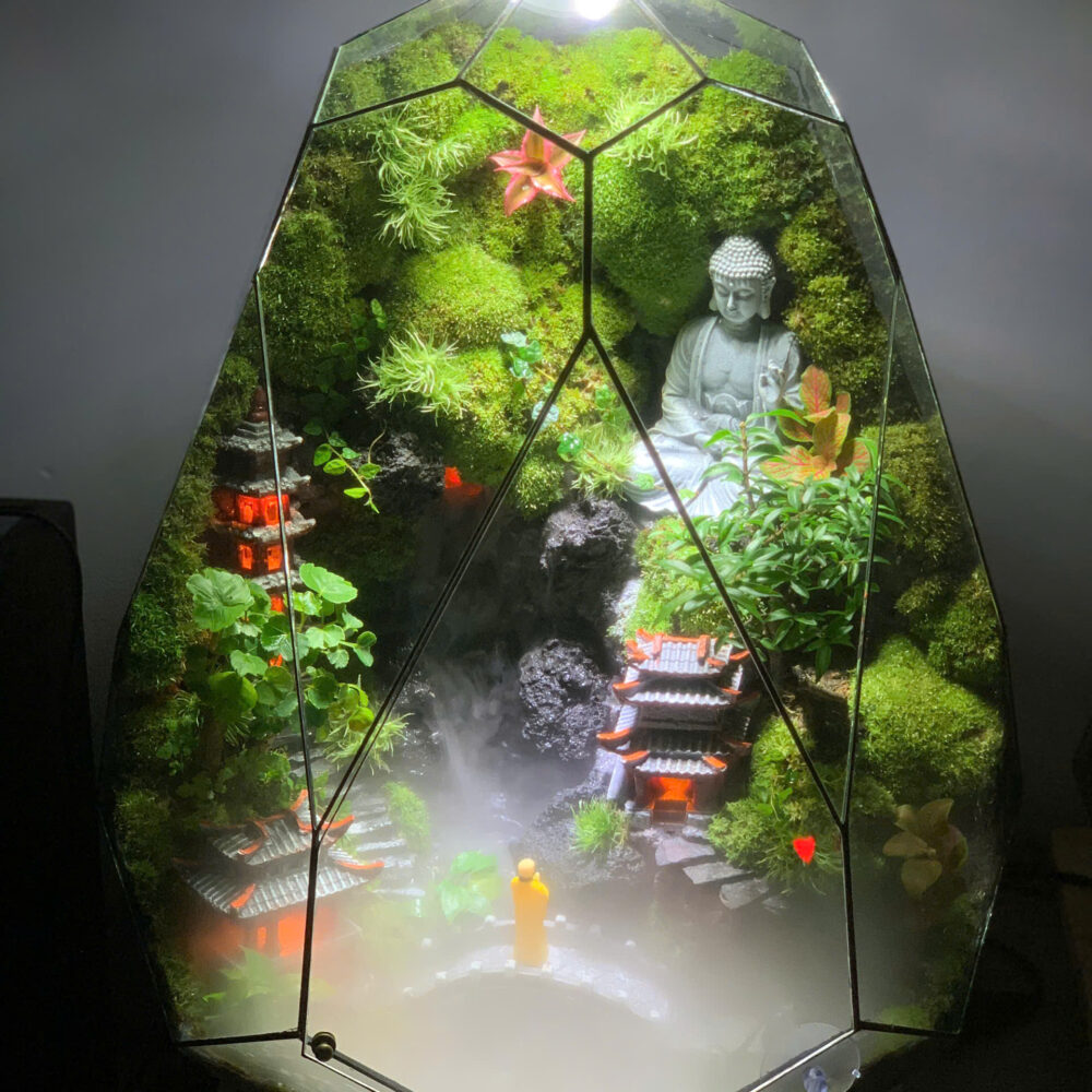 Tiểu Cảnh Phật Giáo Thác Khói cao 50cm